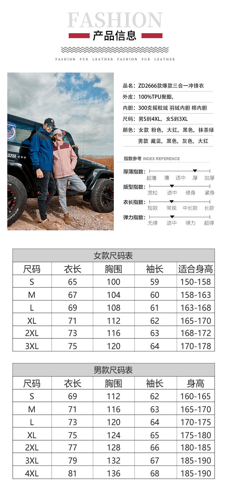 爆款三合一沖鋒衣(圖6)